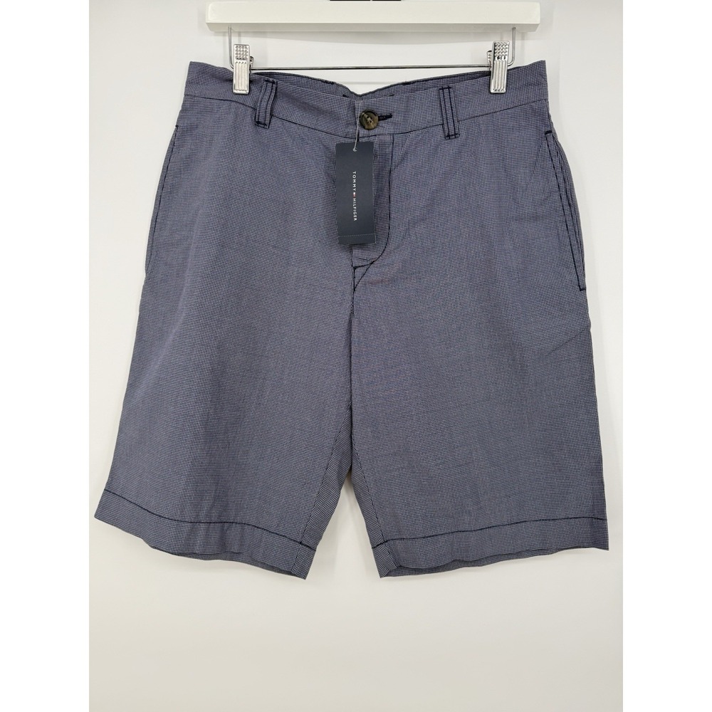 Tommy Hilfiger Men Short's Blue Plaid 30 NWT